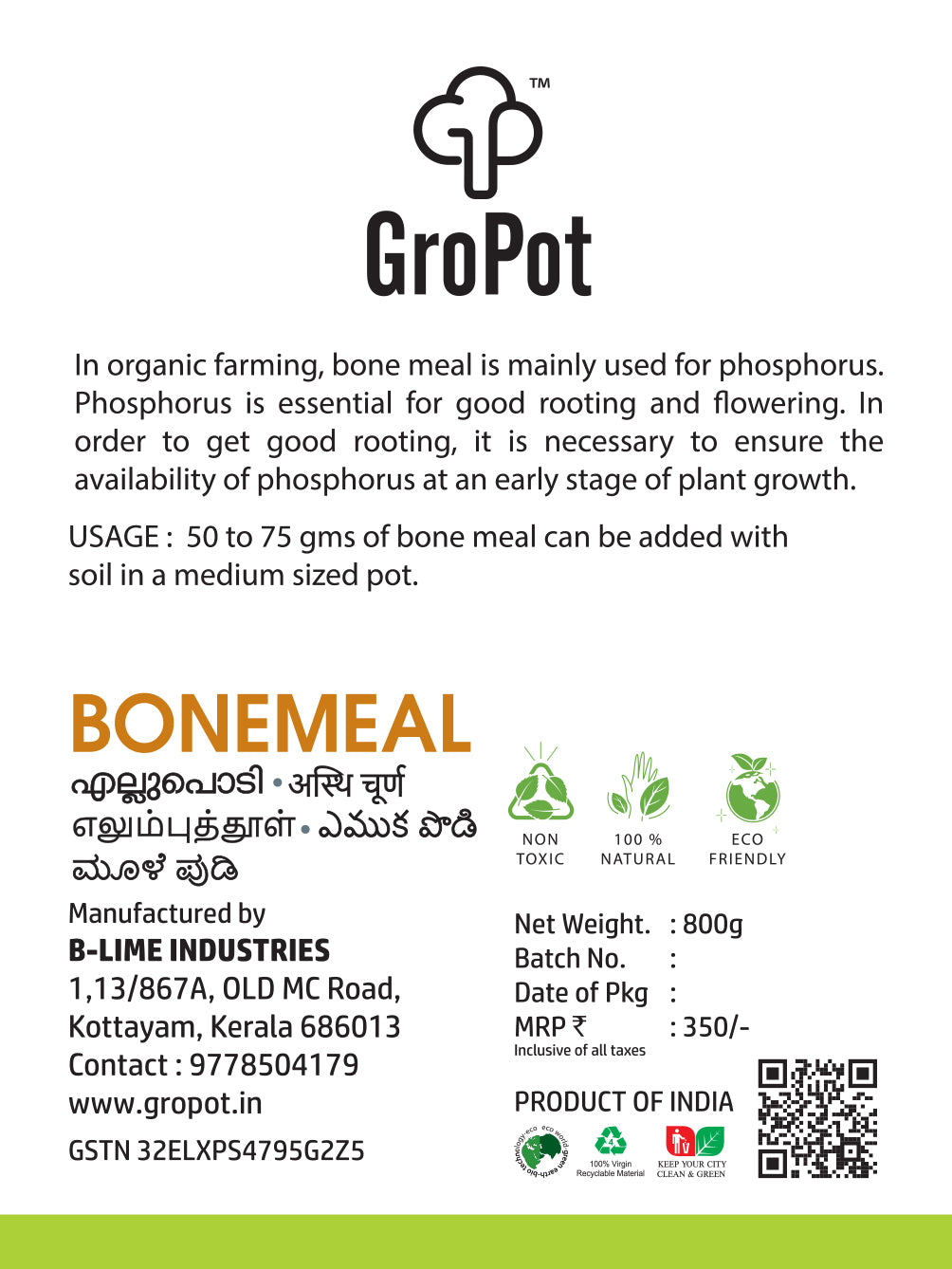 Gropot Bone Meal